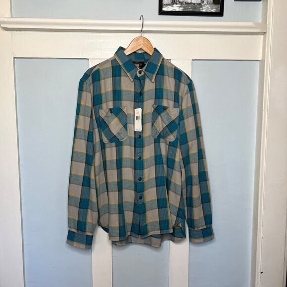 NWT Double RL Ralph Lauren Blue Plaid Flannel Shirt - Picture 1 of 10